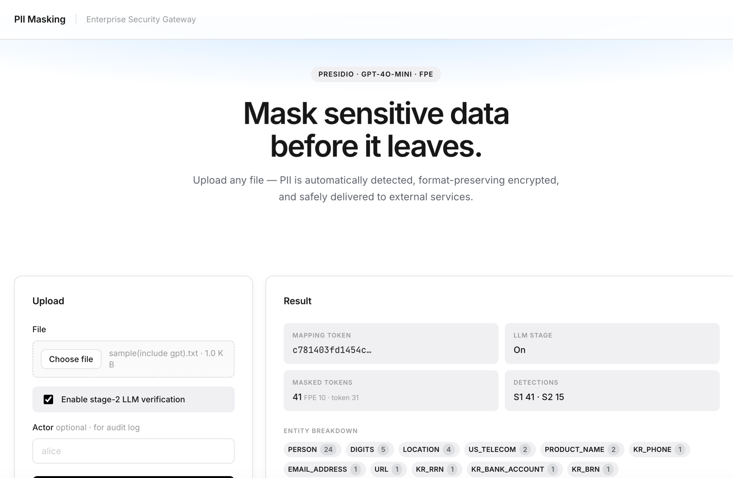 PII Masking